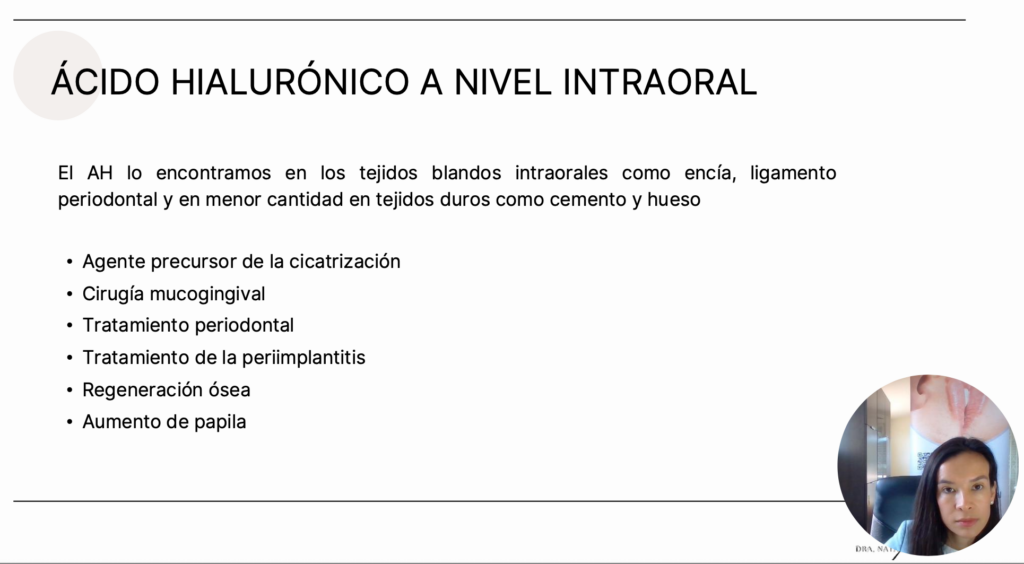 acido hialuronico a nivel intraoral